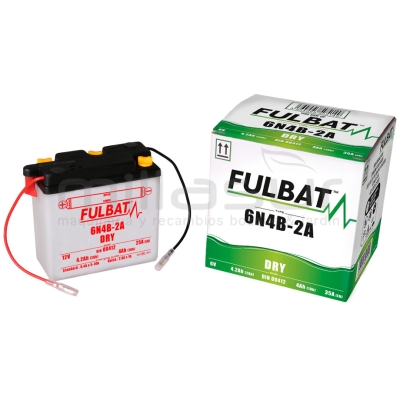 BATERIA 6V 6N4B-2A ACIDO 4 Ah (102 x 48 x 96) - DERECHA - motoscamaralweb.com