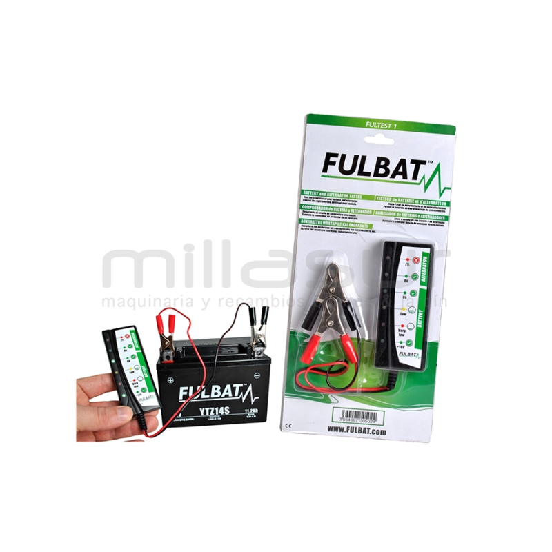 COMPROBADOR DE BATERIA Y ALTERNADOR FULTEST 1 - motoscamaralweb.com