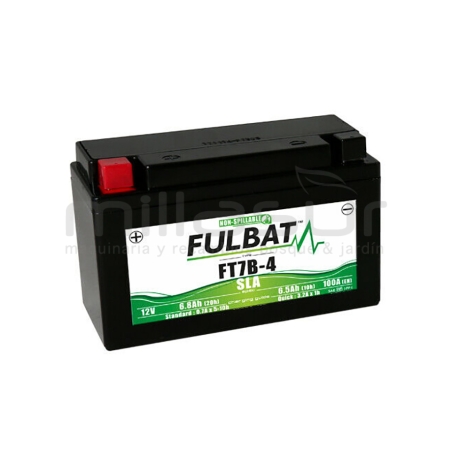 BATERIA MOTO FT7B-4 12V SLA 6.5Ah (150 x 65 x 93 ) -DER. - motoscamaralweb.com