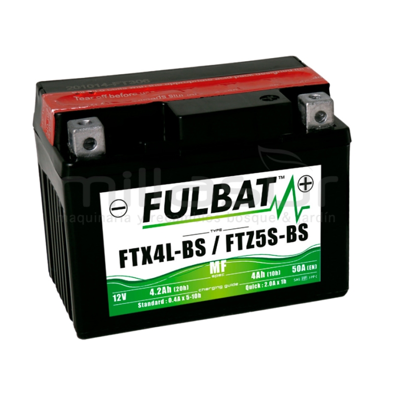 BATERIA MOTO FTX4L-BS 12V LIBRE MANTENIMIENTO 3.2Ah (113 x 70 x 85) +DER. - motoscamaralweb.com