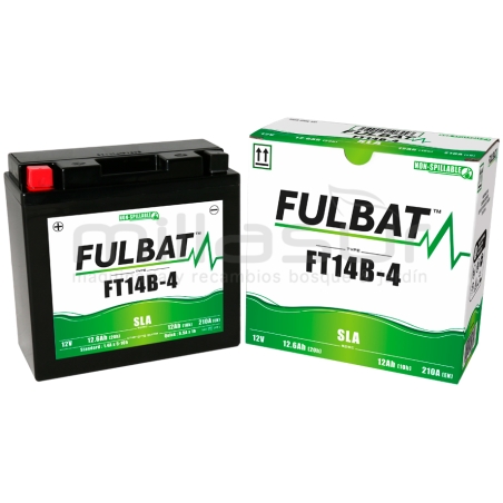 BATERIA MOTO FT14B-4 12V SLA 12 Ah (150 x 69 x 145) -DER. - motoscamaralweb.com