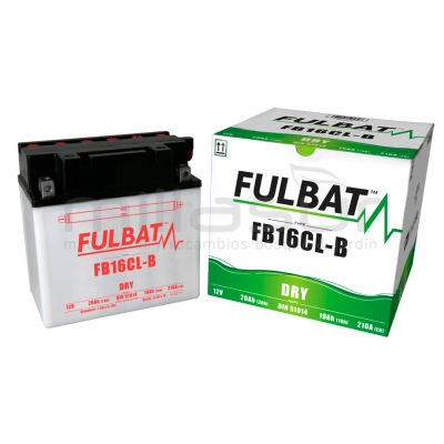 BATERIA MOTO FB16CL-B 12V ACIDO 19 Ah (175 x 100 x 175) +DER. - motoscamaralweb.com