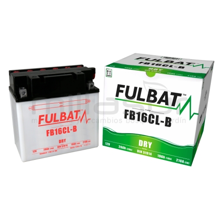 BATERIA MOTO FB16CL-B 12V ACIDO 19 Ah (175 x 100 x 175) +DER. - motoscamaralweb.com