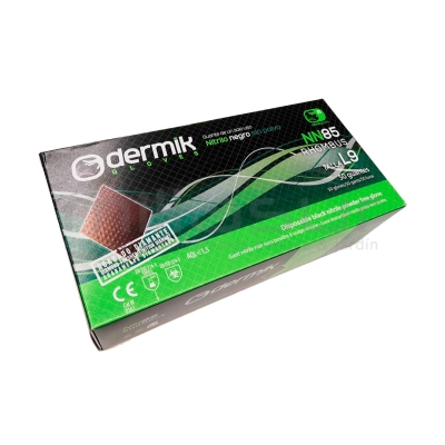 CAJA DE 50 GUANTES TALLER NITRILO DIAMANTADO NEGRO - TACTO RUGOSO - TALLA M - motoscamaralweb.com