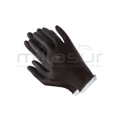 CAJA DE 100 GUANTES TALLER NITRILO NEGRO - TALLA XL - motoscamaralweb.com