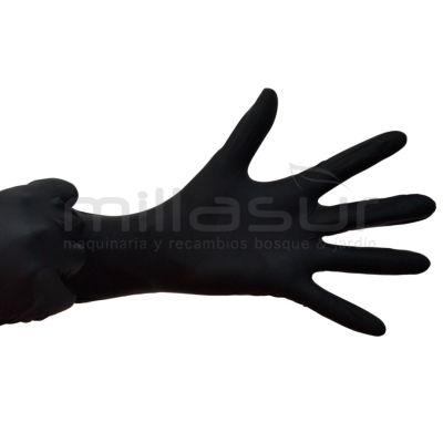 CAJA DE 100 GUANTES TALLER NITRILO NEGRO - TALLA XL - motoscamaralweb.com