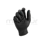 CAJA DE 50 GUANTES TALLER NITRILO DIAMANTADO NEGRO - TACTO RUGOSO - TALLA XL - motoscamaralweb.com