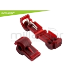 PACK DE 100 CONECTORES ROJOS CABLE PERIMETRAL A BASE ROBOT CORTACESPED - motoscamaralweb.com