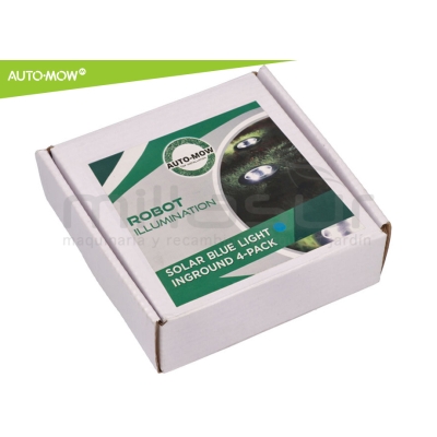 PACK 4 LUCES SOLARES JARDIN - AUTO-MOW - LUZ AZUL - motoscamaralweb.com