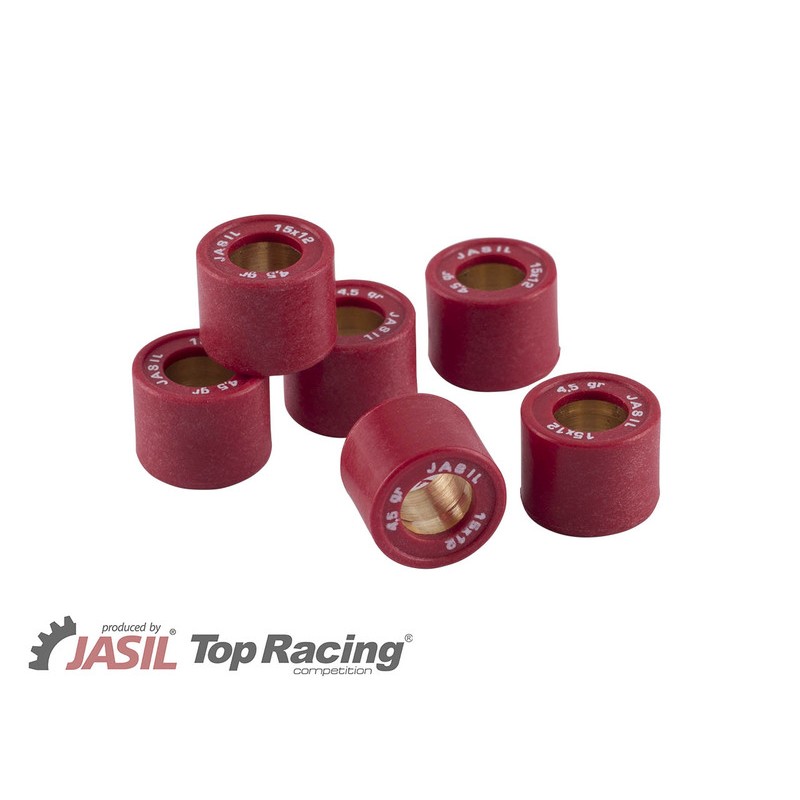 Rodillos de variador JASIL 15x12mm 4.5gr - 6 piezas- motoscamaralweb.c Rodillos de variador JASIL 15x12mm 4.5gr - 6 piezas- motoscamaralweb.c