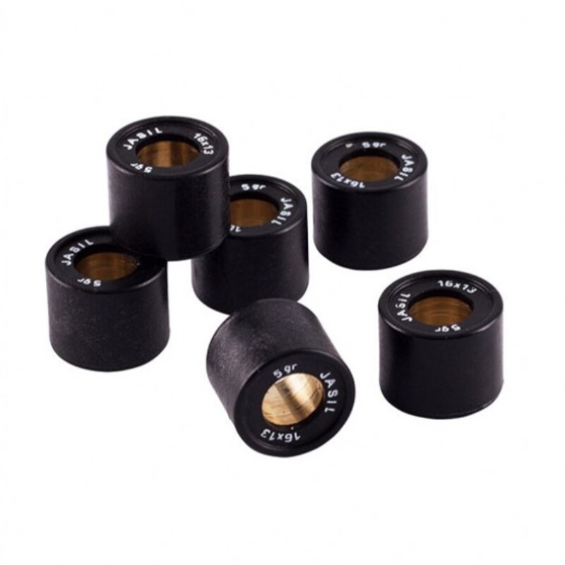 Rodillos de variador JASIL 16x13mm 3.5gr - 6 piezas- motoscamaralweb.c Rodillos de variador JASIL 16x13mm 3.5gr - 6 piezas- motoscamaralweb.c