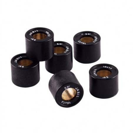 Rodillos de variador JASIL 16x13mm 3.5gr - 6 piezas- motoscamaralweb.c