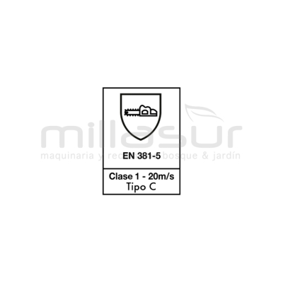 PETO ANTICORTE ECO CLASE1 TIPO C - TALLA 52 - L - motoscamaralweb.com