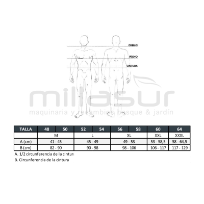 PETO ANTICORTE ECO CLASE1 TIPO C - TALLA 52 - L - motoscamaralweb.com