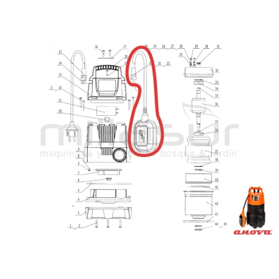 FLOTADOR COMPLETO BOMBA BE750AS - motoscamaralweb.com