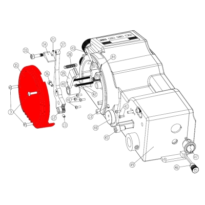 TAPA MECANISMO AVANCECADENA AFILADORA 99-1345 (35) - motoscamaralweb.com