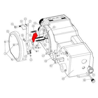 PALANCA FRENO BRAZO AVANCE CADENA AFILADORA 99-1345 (39) - motoscamaralweb.com