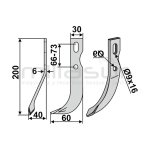 CUCHILLA MOTOAZADA 200x6x82 DERCH - UNIVERSAL - motoscamaralweb.com