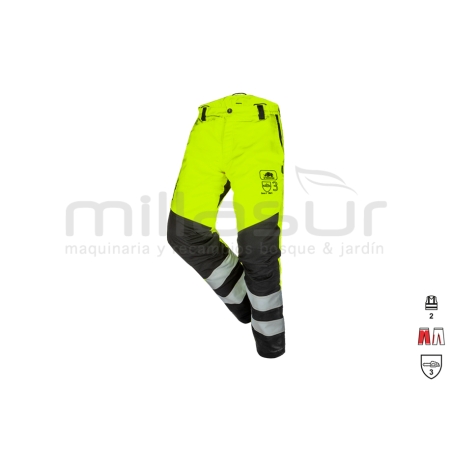 PANTALON ANTICORTE CLASE 3 ALTA VISIBILIDAD (2) AMARILLO - TALLA M - motoscamaralweb.com