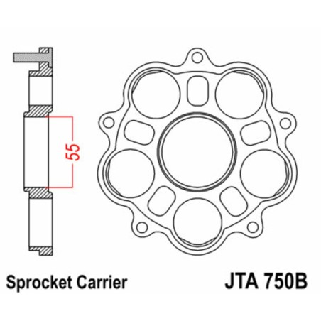 Portacoronas JT750B - motoscamaralweb.com