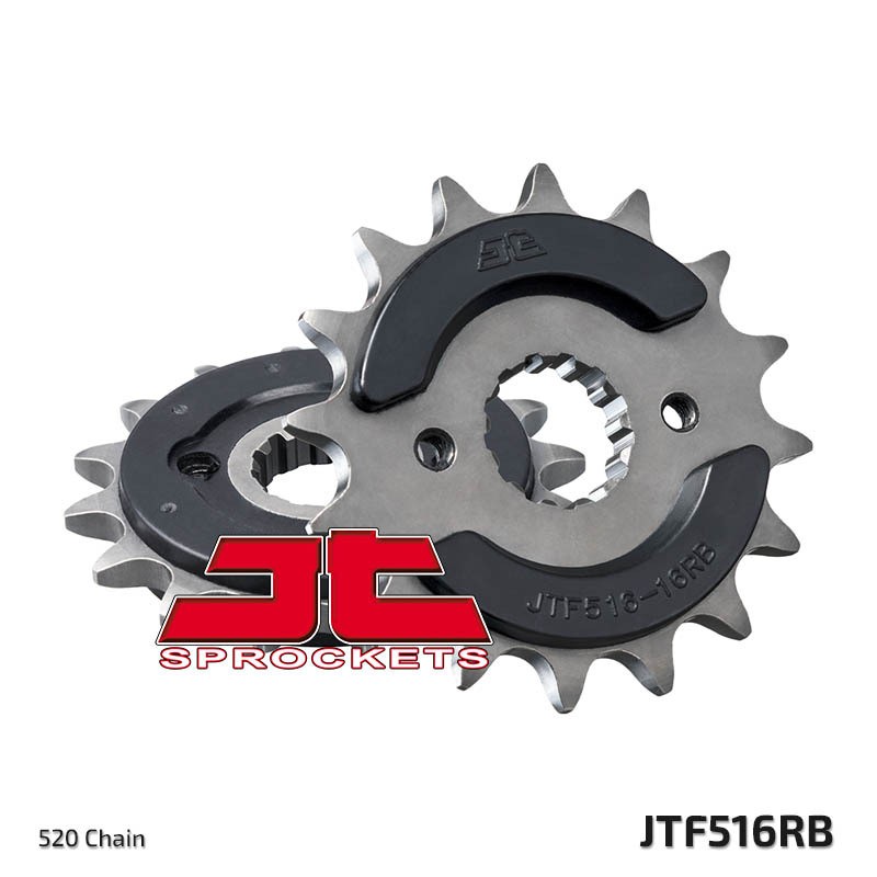 Piñón con goma anti-ruido JT SPROCKETS acero 516 - 520 - motoscamaralweb.com Piñón con goma anti-ruido JT SPROCKETS acero 516 - 520 - motoscamaralweb.com