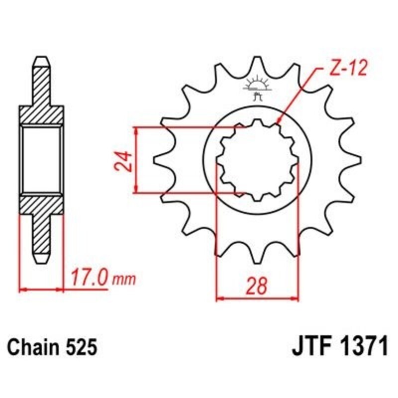 Piñón con goma anti-ruido JT SPROCKETS acero 1371 - 525 - motoscamaralweb.com Piñón con goma anti-ruido JT SPROCKETS acero 1371 - 525 - motoscamaralweb.com