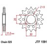 Piñón con goma anti-ruido JT SPROCKETS acero 16 dientes 1591 - 525 - motoscamaralweb.com