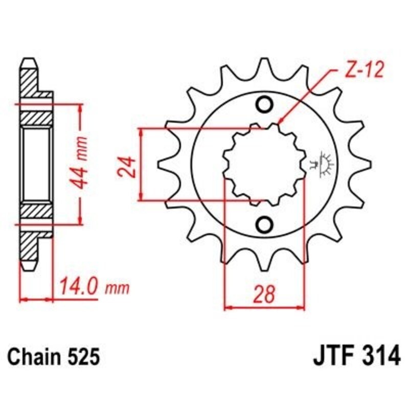 Piñón con goma anti-ruido JT SPROCKETS acero 314 - 525 - motoscamaralweb.com Piñón con goma anti-ruido JT SPROCKETS acero 314 - 525 - motoscamaralweb.com