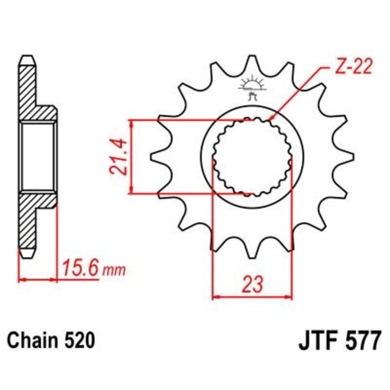 Piñón con goma anti-ruido JT SPROCKETS acero 577 - 520 - motoscamaralweb.com Piñón con goma anti-ruido JT SPROCKETS acero 577 - 520 - motoscamaralweb.com