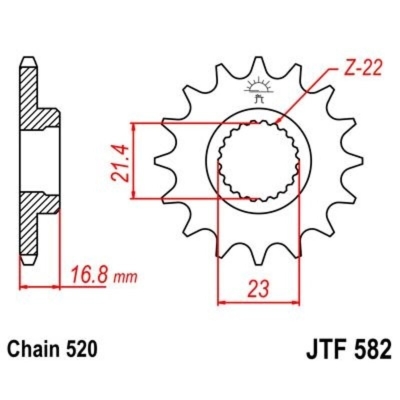Piñón con goma anti-ruido JT SPROCKETS acero 582 - 520 - motoscamaralweb.com