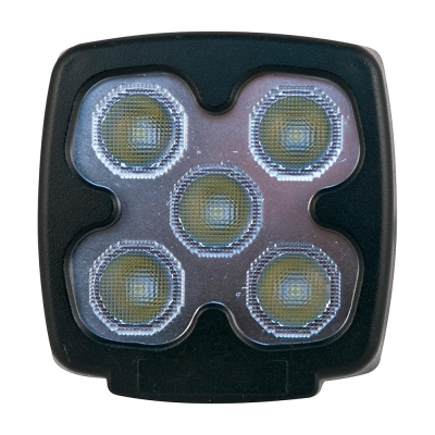 FARO DE TRABAJO CUADRADO 5 LEDS ALTA INTENSIDAD 20W 10-30V 900 LM- mot