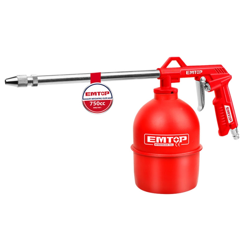 PISTOLA PETROLEADO EMTOP 0.75L 215MM PARA COMPRESOR - motoscamaralweb.com