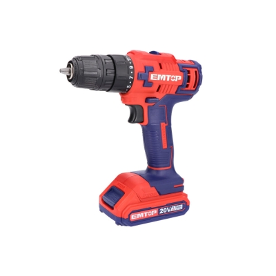 TALADRO BATERIA EMTOP 20V 45NM 15+1 P20S (INCLUYE 2 BATERIAS 2Ah. CARGADOR. MALETIN) - motoscamaralweb.com