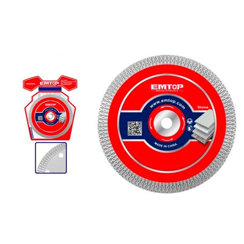 DISCO CORTE MALLA DIAMANTE ULTRAFINO PARA AZULEJO 115MM 1.4MM EMTOP - motoscamaralweb.com