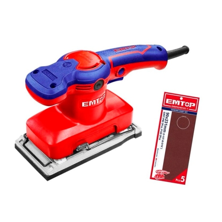 LIJADORA ELECTRICA 320W EMTOP (INCLUYE 5 LIJAS) - motoscamaralweb.com