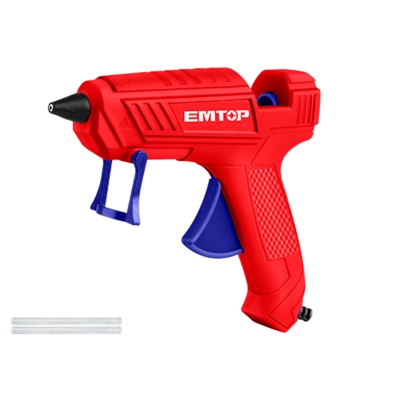 PISTOLA ELECTRICA SILICONA 100W EMTOP (INCLUYE 2 BARRAS PEGAMENTO 11.2mm) - motoscamaralweb.com
