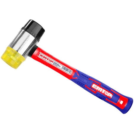 MARTILLO GOMA PLASTICO 40mm EMTOP (MANGO FIBRA VIDRIO) - motoscamaralweb.com