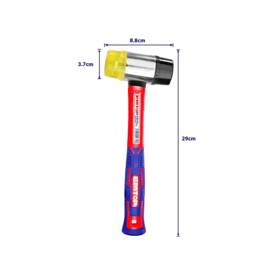 MARTILLO GOMA PLASTICO 40mm EMTOP (MANGO FIBRA VIDRIO) - motoscamaralweb.com