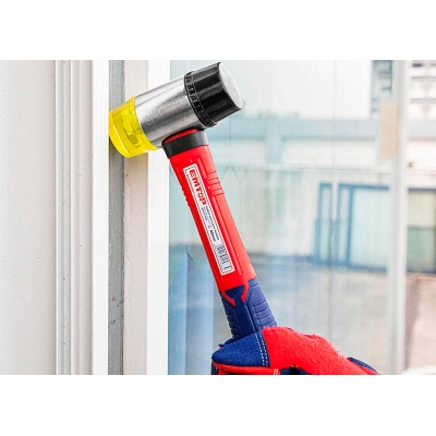 MARTILLO GOMA PLASTICO 40mm EMTOP (MANGO FIBRA VIDRIO) - motoscamaralweb.com