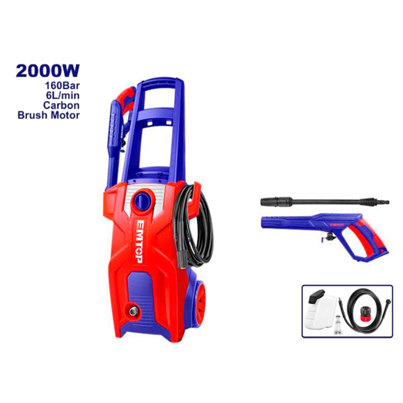 HIDROLIMPIADORA 2000W - 160BAR - 6.0L/min EMTOP - motoscamaralweb.com