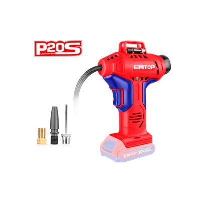 COMPRESOR AUTO BATERÍA 20V - P20S - EMTOP (160PSI -11bar) (NO INCLUYE BATERÍA NI CARGADOR) - motoscamaralweb.com