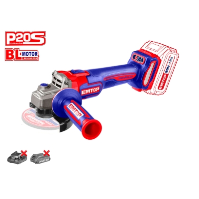 AMOLADORA 115MM M14 BATERIA 20V BRUSHLESS EMTOP P20S (BATERIA Y CARGADOR NO INCLUIDOS) - motoscamaralweb.com