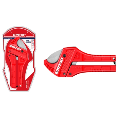 TENAZA CORTATUBOS PVC 3-42mm 193mm ALUMINIO EMTOP - motoscamaralweb.com