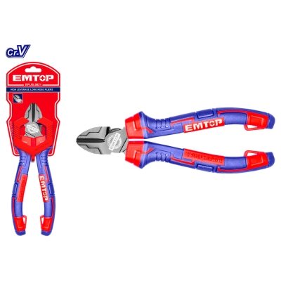 ALICATES DE CORTE 6 160mm Cr-V ALTA RESISTENCIA EMTOP - motoscamaralweb.com