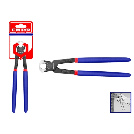 TENAZA DE CORTE CR-V CON MANGO CUBIERTO 10 250mm EMTOP - motoscamaralweb.com