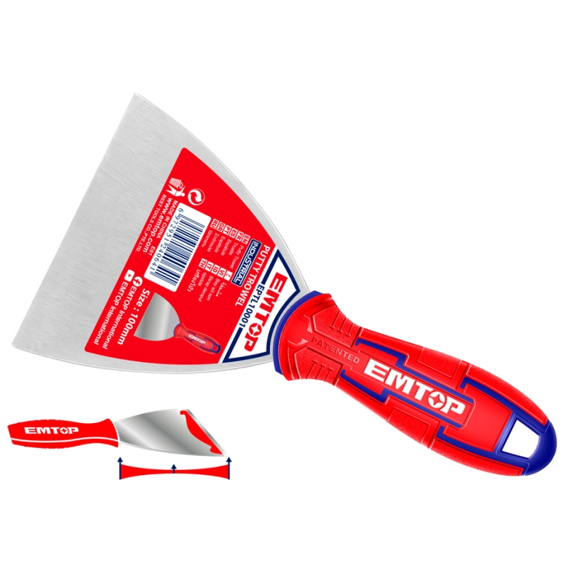 ESPATULA 100mm ACERO INOXIDABLE - EMTOP - motoscamaralweb.com