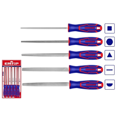 BLISTER 5 LIMAS METAL 8 CON MANGO EMTOP - motoscamaralweb.com