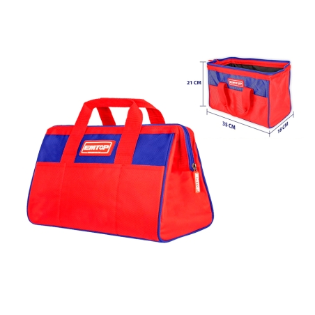 BOLSA PORTAHERRAMIENTAS 13 12KG CON BOLSILLO EXTERNO EMTOP - motoscamaralweb.com