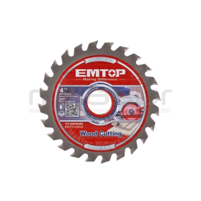 DISCO CORTE 24 DIENTES MADERA AMOLADORA 115MM EMTOP - motoscamaralweb.com
