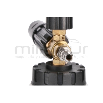 BOQUILLA Y DEPÓSITO PARA JABON-ESPUMA HIDROLIMPIADORA (ENCHUFE RAPIDO 1/4 - 4000psi) - H1950 - motoscamaralweb.com